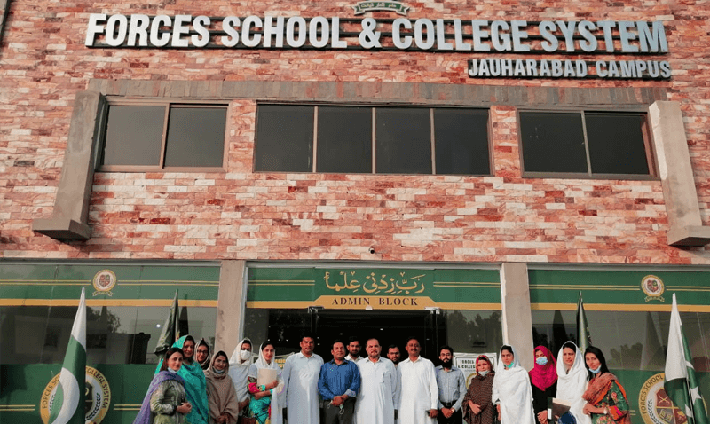 Training teachers at FSCS Jauharabad Campus
