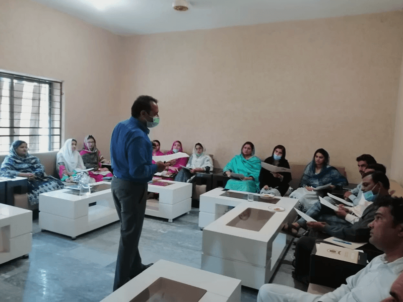 Training teachers at FSCS Jauharabad Campus